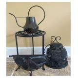 Metal Plant Stand, metal watering can, Metal wall Metal Plant Stand, metal watering can, Metal wall