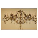 Gold Tone Floral and Scroll Candle Fixture Gold Tone Floral and Scroll Candle Fixture