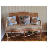 French Louis XV Style Carved Wood Bench French Louis XV Style Carved Wood Bench