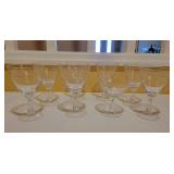 8 Etched Crystal Goblets 8 Etched Crystal Goblets