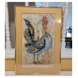 A. Plissonga Framed Artwork, Rooster, 6/18 A. Plissonga Framed Artwork, Rooster, 6/18