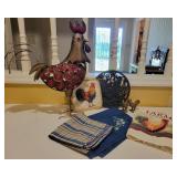 Decorative Cast Iron Rooster Set Decorative Cast Iron Rooster Set
