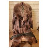 Brown Fur Coat with Designer Label Brown Fur Coat with Designer Label