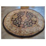 Round Area Rug with Ornate Pattern Round Area Rug with Ornate Pattern