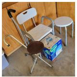 Medical-Assist Chairs, Cane, and Humidifier Lot Medical-Assist Chairs, Cane, and Humidifier Lot
