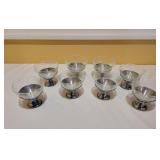 Crystal Sherbet Glasses with Metal Bases Crystal Sherbet Glasses with Metal Bases