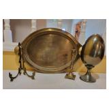Brass Tray, Stand, Egg, Candle Holder Brass Tray, Stand, Egg, Candle Holder