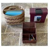Divided Basket W/Handle, File Folders, Plastic Divided Basket W/Handle, File Folders, Plastic