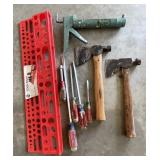 5pc. Craftsman Screwdrivers W/Tool Rack, 2 Axe 5pc. Craftsman Screwdrivers W/Tool Rack, 2 Axe