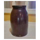 Brown Glazed Stoneware Crock Brown Glazed Stoneware Crock