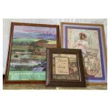 3 Pieces of Framed Wall Art, Cont., 3 Pieces of Framed Wall Art, Cont.,