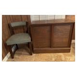 TV Stand W/Sliding Doors & Upholstered Side Chair TV Stand W/Sliding Doors & Upholstered Side Chair
