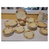 Leaflet Dinnerware Set by Myott Staffordshire Leaflet Dinnerware Set by Myott Staffordshire