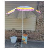 Colorful Patio Umbrella With Accessories Colorful Patio Umbrella With Accessories