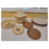Tan Pfaltzgraff and Additional Tableware Tan Pfaltzgraff and Additional Tableware