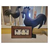 Metal Rooster Weather Vanes and Artwork Set Metal Rooster Weather Vanes and Artwork Set