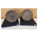 2 Pewter Collector Plates From, Cont., 2 Pewter Collector Plates From, Cont.,