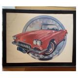 Limited Edition Framed Print of a 1958 Chevrolet Limited Edition Framed Print of a 1958 Chevrolet