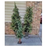 Three Decorative Trees in Pots Three Decorative Trees in Pots