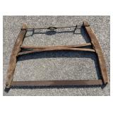 Antique Cross Cut Wood Bow 27" Blade Primitive Antique Cross Cut Wood Bow 27" Blade Primitive