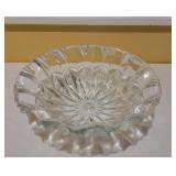 Large Crystal Bowl with Scalloped Edges Large Crystal Bowl with Scalloped Edges
