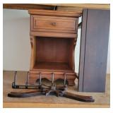 Wooden Nightstand With Accessories Wooden Nightstand With Accessories