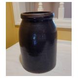 Stoneware Crock with Dark Glaze Stoneware Crock with Dark Glaze