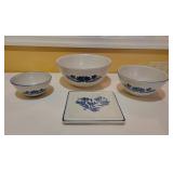 Pfaltzgraff Bowl and Trivet Set Pfaltzgraff Bowl and Trivet Set