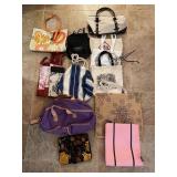14 Various Ladies Purses, Totes, and Gym Bag. 14 Various Ladies Purses, Totes, and Gym Bag.