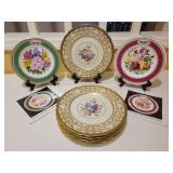 8 Decorated Floral Plates 8 Decorated Floral Plates