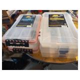 5 Empty Clear Tackle Boxes