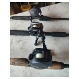 3 Abu Ambassadeur Reels with Rods