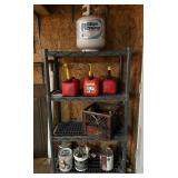 Plastic Shelf With Miscellaneous Items Plastic Shelf With Miscellaneous Items