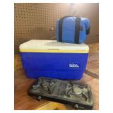 Vtg Igloo 36 Cooler, Stove, and Lunch Bag Vtg Igloo 36 Cooler, Stove, and Lunch Bag