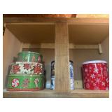 Vtg Holiday Tins Vtg Holiday Tins