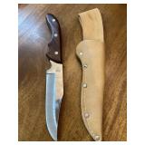 Maxam Japan Knife w/Leather Sheath11" Maxam Japan Knife w/Leather Sheath11"
