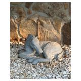 Vtg Gray Concrete Foal Sculpture23x15x13 Vtg Gray Concrete Foal Sculpture23x15x13