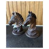Vtg Zebra and Horse Bust6" tall Vtg Zebra and Horse Bust6" tall