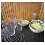 Glassware and Floral Bowls Set Glassware and Floral Bowls Set