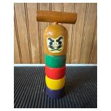 Vtg Wooden Japanese Daruma Otoshi7" tall Vtg Wooden Japanese Daruma Otoshi7" tall
