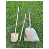 Vtg Shovels and Wooden Handle Set Vtg Shovels and Wooden Handle Set