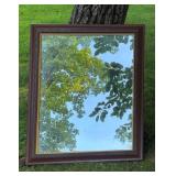 Framed Mirror With Wood Trim29×35 Framed Mirror With Wood Trim29×35