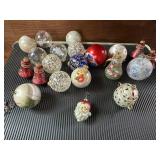 Vtg Christmas Glass Ornaments Assortment Vtg Christmas Glass Ornaments Assortment