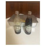 Vtg Coke Bottles & Metal Cake Carrier Vtg Coke Bottles & Metal Cake Carrier
