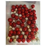 Vtg Red and Silver Glass Ornaments Vtg Red and Silver Glass Ornaments