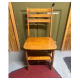 Vtg Wooden Folding Step Chair17x16x33 Vtg Wooden Folding Step Chair17x16x33