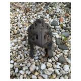 Vtg Cast Iron Frog Lantern8x5x6 Vtg Cast Iron Frog Lantern8x5x6