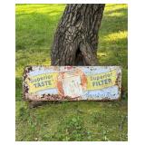 Vtg L&M Metal Sign34×12 Vtg L&M Metal Sign34×12