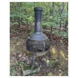 Vtg Cast Iron Chiminea24×60 Vtg Cast Iron Chiminea24×60