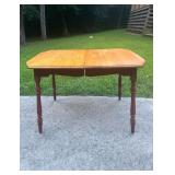 Vtg Wooden Table w/Red Legs29x42x30 Vtg Wooden Table w/Red Legs29x42x30